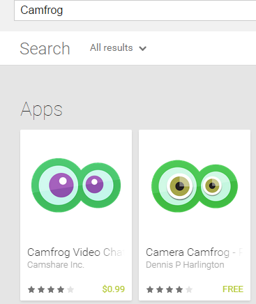 Where Did Camfrog for Android Go? Infringing